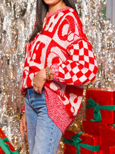 Load image into Gallery viewer, Letter Round Neck Long Sleeve Sweater