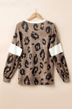 Load image into Gallery viewer, Leopard V-Neck Long Sleeve Blouse