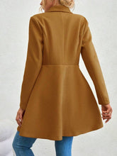 Load image into Gallery viewer, Collared Neck Button Up Long Sleeve Coat