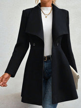 Load image into Gallery viewer, Collared Neck Button Up Long Sleeve Coat