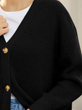 Load image into Gallery viewer, Button Down V-Neck Long Sleeve Cardigan