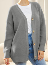 Load image into Gallery viewer, Button Down V-Neck Long Sleeve Cardigan