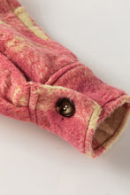 Load image into Gallery viewer, Slit Plaid Collared Neck Shacket