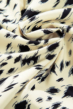 Load image into Gallery viewer, Printed Tie Waist Mock Neck Long Sleeve Dress