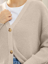 Load image into Gallery viewer, Button Down V-Neck Long Sleeve Cardigan