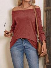 Load image into Gallery viewer, Off-Shoulder Long Sleeve T-Shirt