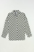 Load image into Gallery viewer, Checkered Collared Neck Long Sleeve Shirt