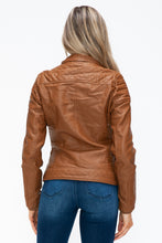 Load image into Gallery viewer, YMI Faux Layered Double-Zipper Jacket with Fuzzy Hood