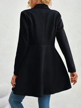 Load image into Gallery viewer, Collared Neck Button Up Long Sleeve Coat