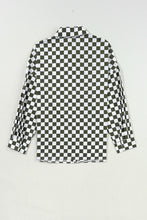 Load image into Gallery viewer, Checkered Collared Neck Long Sleeve Shirt