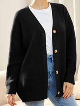 Load image into Gallery viewer, Button Down V-Neck Long Sleeve Cardigan