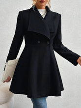 Load image into Gallery viewer, Collared Neck Button Up Long Sleeve Coat