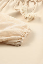 Load image into Gallery viewer, Tassel Tie Neck Long Sleeve Blouse