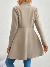 Load image into Gallery viewer, Collared Neck Button Up Long Sleeve Coat