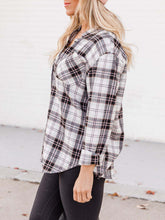 Load image into Gallery viewer, Plaid Collared Neck Long Sleeve Shirt