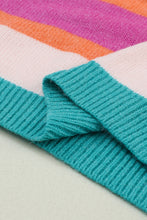 Load image into Gallery viewer, Striped Round Neck Drop Shoulder Sweater