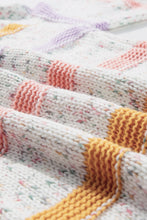 Load image into Gallery viewer, Contrast Striped Round Neck Dropped Shoulder Sweater