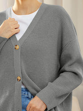 Load image into Gallery viewer, Button Down V-Neck Long Sleeve Cardigan
