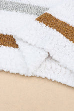 Load image into Gallery viewer, Striped Round Neck Dropped Shoulder Sweater