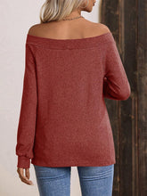 Load image into Gallery viewer, Off-Shoulder Long Sleeve T-Shirt