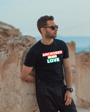 Load image into Gallery viewer, Anchored Unisex organic oversized high neck t-shirt