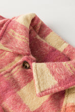 Load image into Gallery viewer, Slit Plaid Collared Neck Shacket
