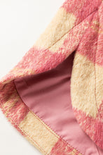 Load image into Gallery viewer, Slit Plaid Collared Neck Shacket
