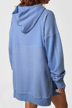 Load image into Gallery viewer, Exposed Seam Kangaroo Pocket Long Sleeve Hoodie