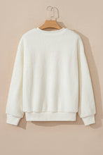 Load image into Gallery viewer, HOWDY Patched Round Neck Sherpa Sweatshirt