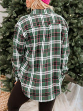 Load image into Gallery viewer, Plaid Collared Neck Long Sleeve Shirt