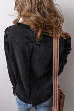 Load image into Gallery viewer, Notched Long Sleeve Top