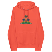 Load image into Gallery viewer, Haitian Embroidered Flag Unisex eco raglan hoodie - Frantz Benjamin