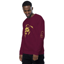 Load image into Gallery viewer, Lion Head Unisex organic raglan sweatshirt - Frantz Benjamin