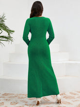 Load image into Gallery viewer, Ruched Round Neck Long Sleeve Dress
