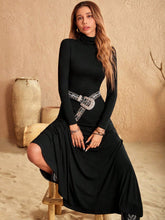 Load image into Gallery viewer, Turtleneck Long Sleeve Maxi Dress
