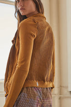 Load image into Gallery viewer, Asymmetric Collared Neck Ribbed Detail Jacket
