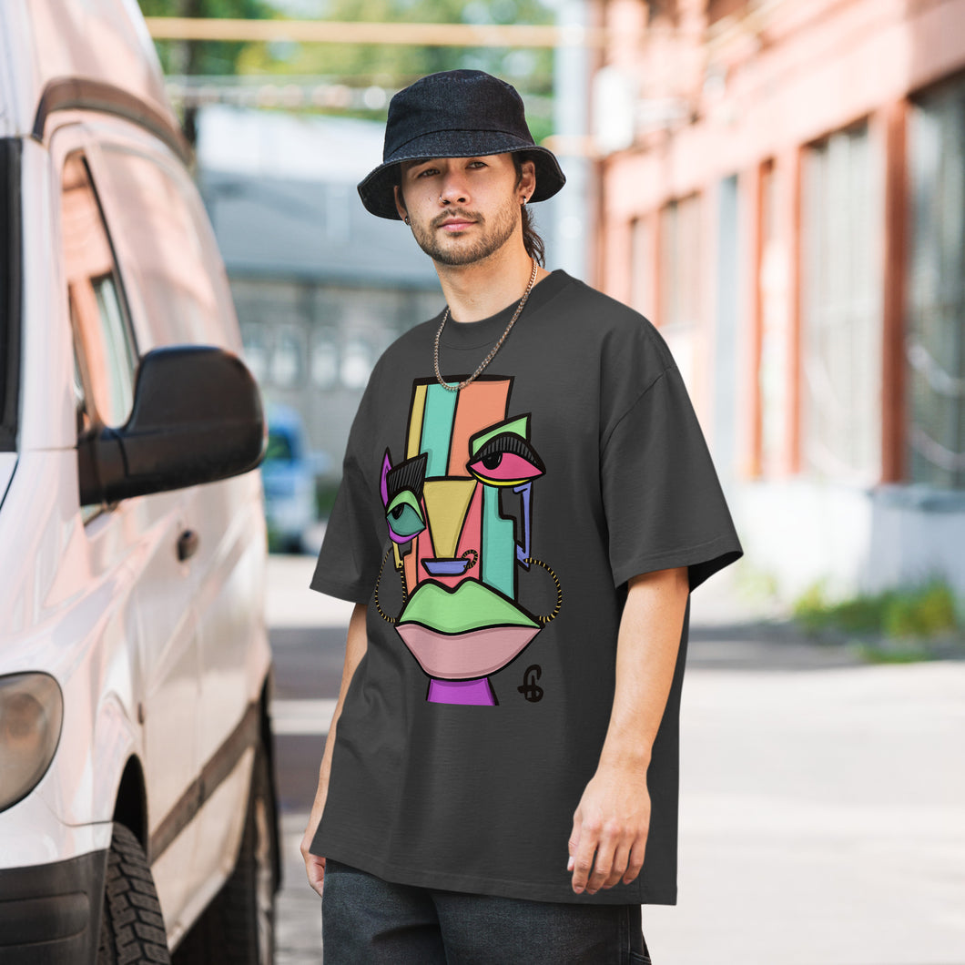 Oversized faded Abstract t-shirt