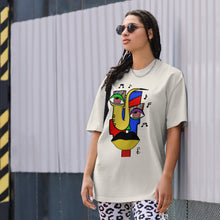 Load image into Gallery viewer, Oversized faded Abstract Art  T-shirt
