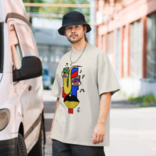 Load image into Gallery viewer, Oversized faded Abstract Art  T-shirt
