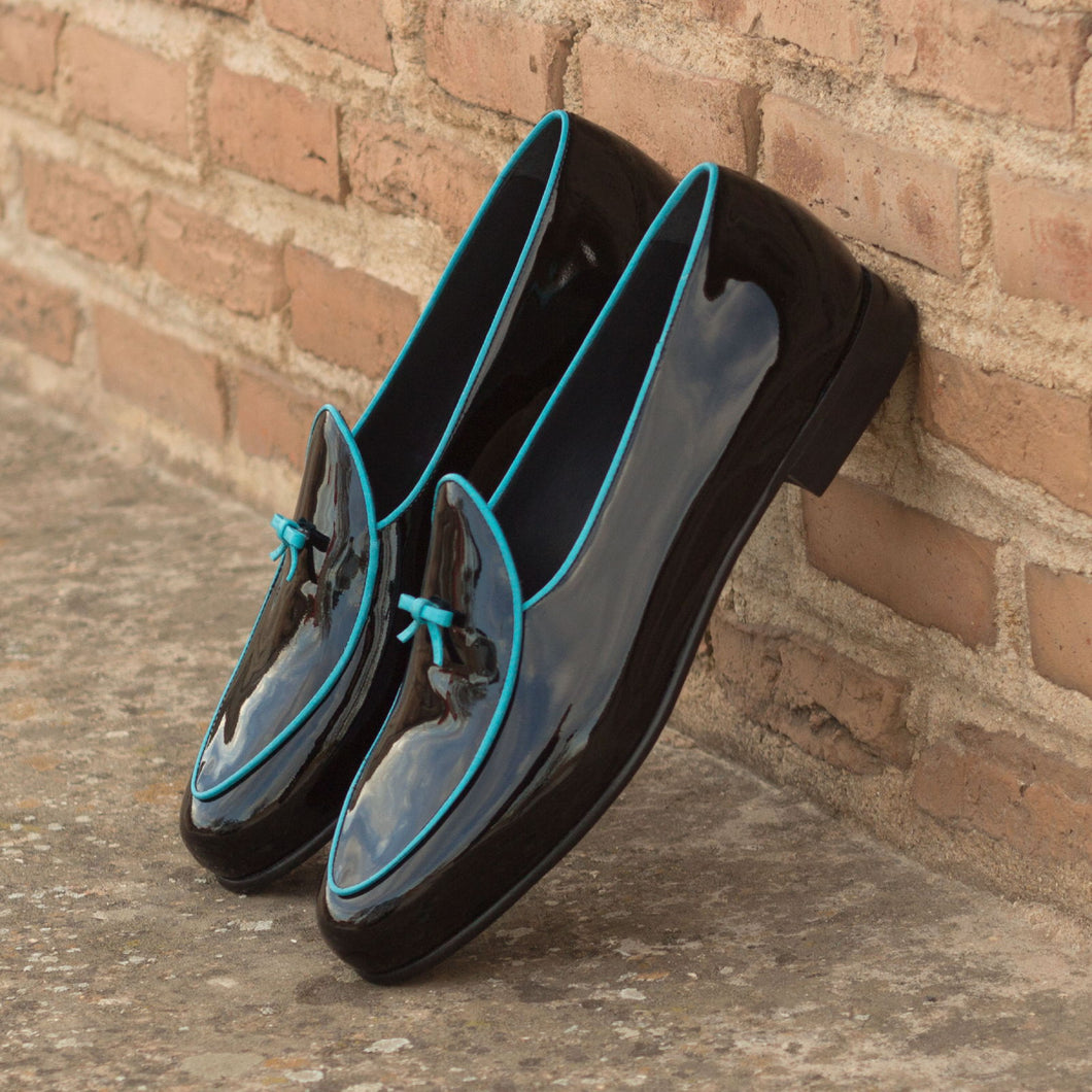 Jean Black Patent Leather Slippers - Frantz Benjamin