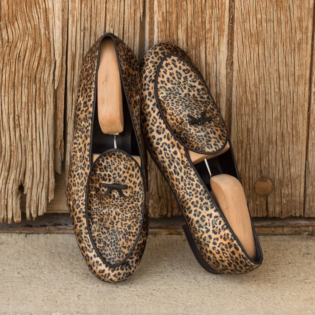 Eric Leopard Sartorial Slippers - Frantz Benjamin