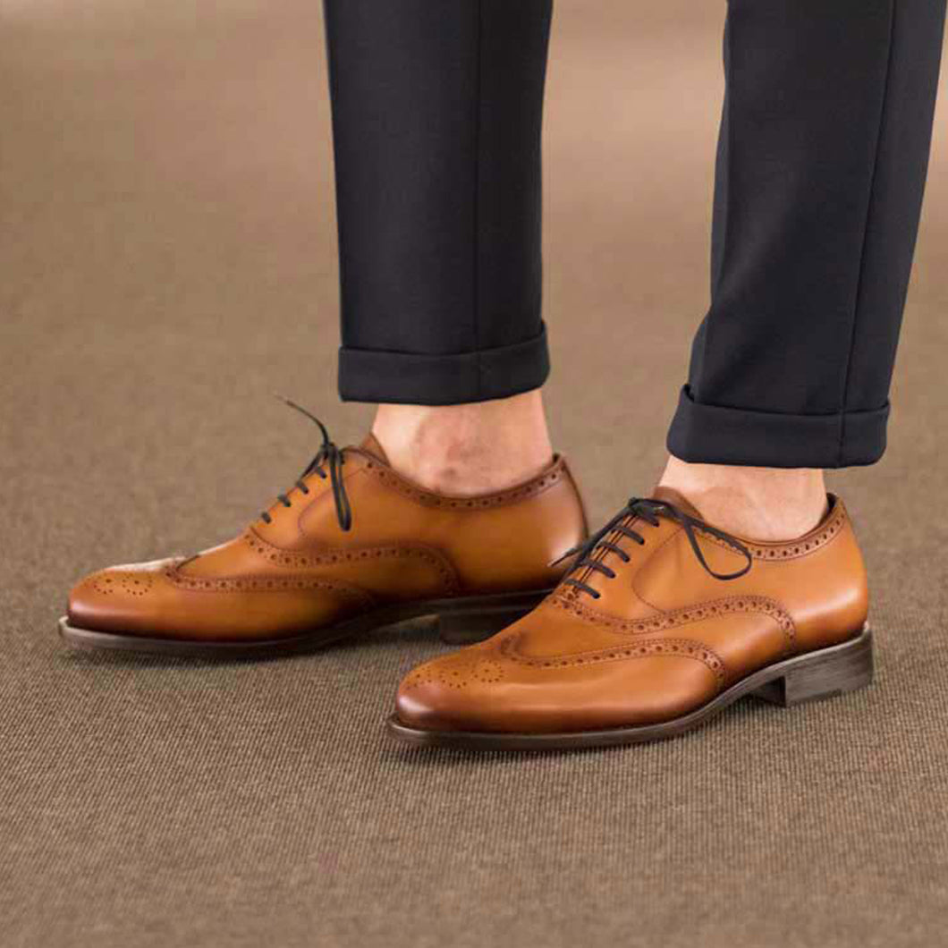 Men's Cognac Full Brogue - Frantz Benjamin