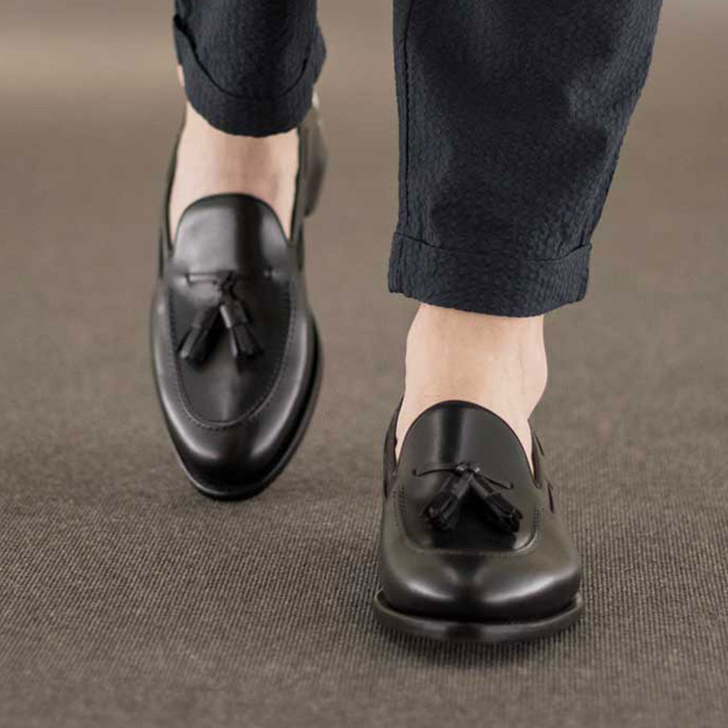 Black Tassel Loafers - Frantz Benjamin