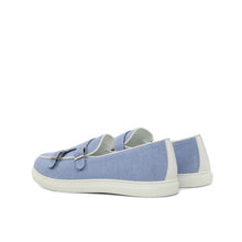 Load image into Gallery viewer, Andre´ Blue Linen  Monk Slipper - Frantz Benjamin
