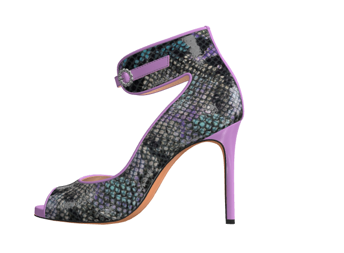 Women Print Ibiza Purple Heel