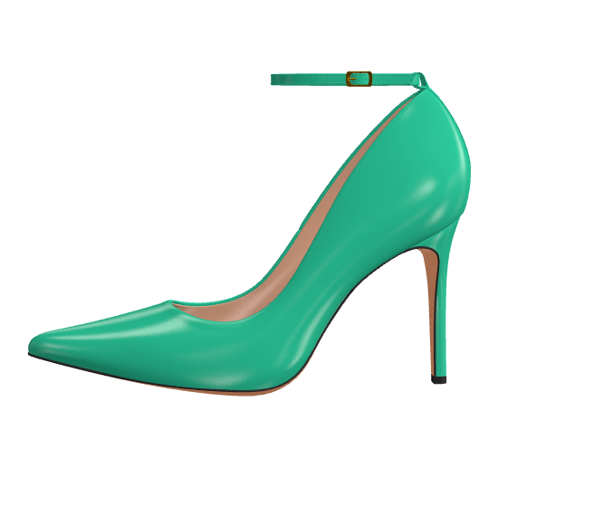 Florence Green Ankle Strap Pump