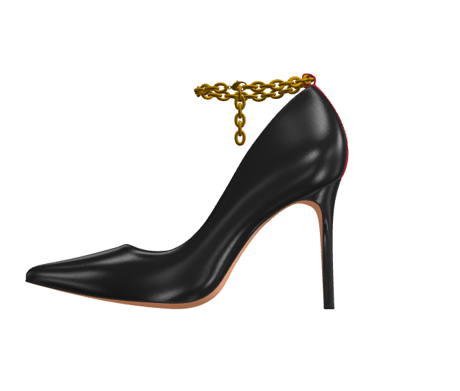 Florence Black Ankle Chain Strap