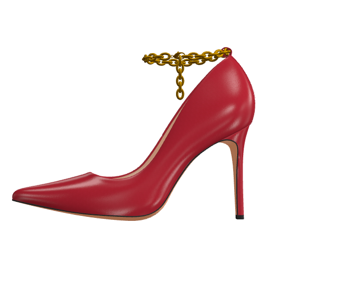Florence Red Ankle Chain Strap - Frantz Benjamin