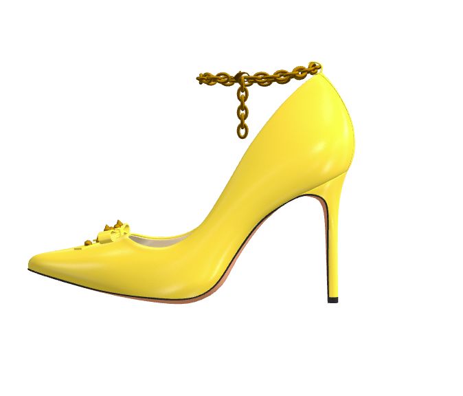 Florence Yellow Ankle Chain Strap