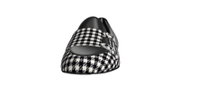 Load image into Gallery viewer, Black Houndstooth Double Monk Slippers

